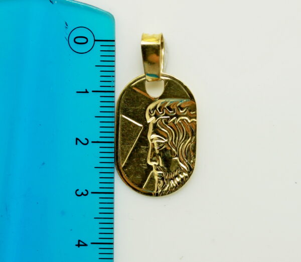 Medal with Christ and Cross - 750‰ gold - Image 4