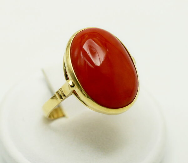 Coral ring - gold 750 ‰ - Image 2