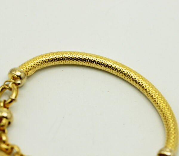 Bracciale vintage anni '80 con pendenti - oro 750‰ - immagine 4