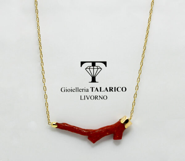 Coral branch necklace - 750‰ gold