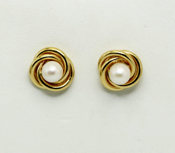 Chanel model earrings 750‰ gold and pearl - Image 2