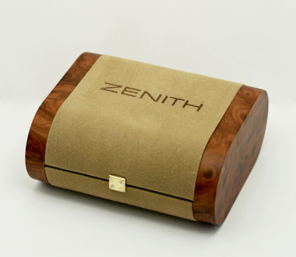 Zenith Scatola Vintage Legno e Panno Beige con Controscatola - immagine 2