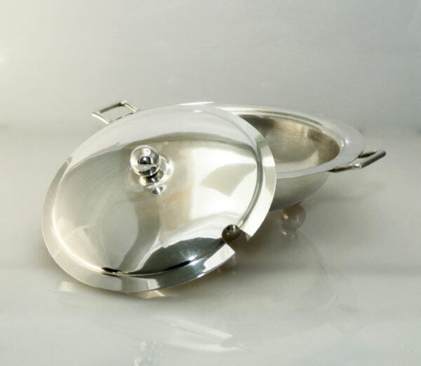 Vintage 1920's tureen for legumes - silver 800‰ - Image 3