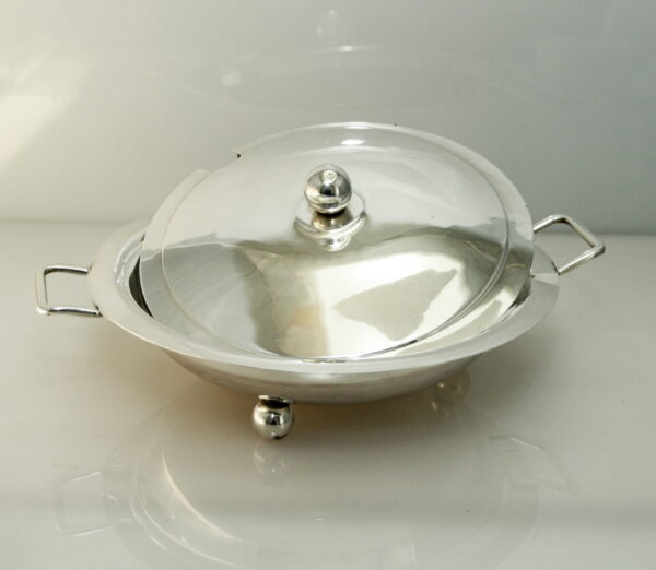 Vintage 1920's tureen for legumes - silver 800‰ - Image 3