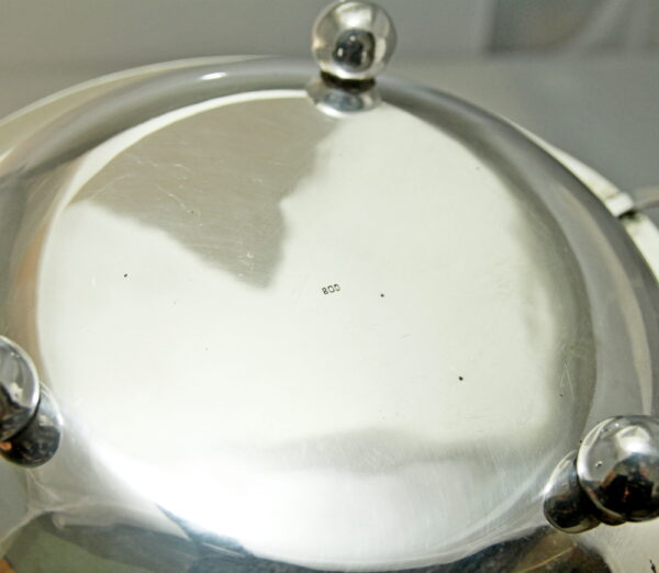 Vintage 1920's tureen for legumes - silver 800‰ - Image 4