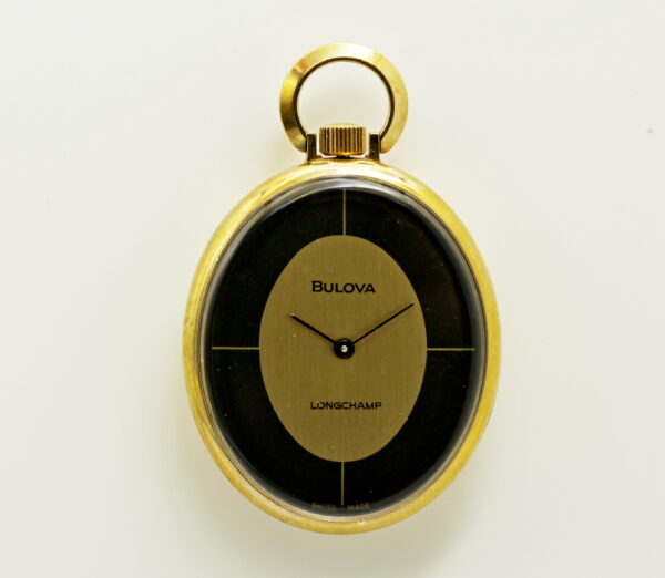 Bulova Longchamp- orologio da tasca - ovale laminato