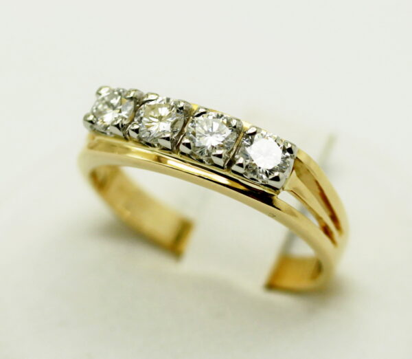 Anello riviera diamanti - oro 750‰