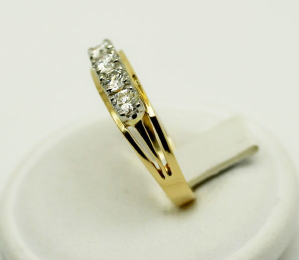 Diamond riviera ring - 750‰ gold - Image 5