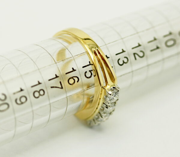 Diamond riviera ring - 750‰ gold - Image 7